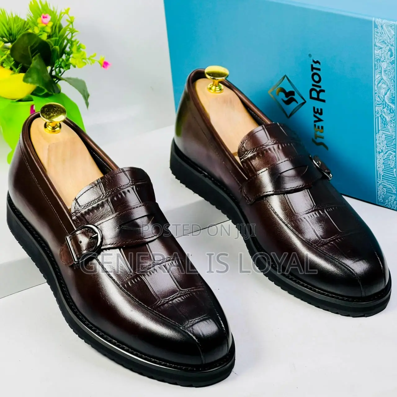 Steve Riots Coffee Buckle Men Shoe