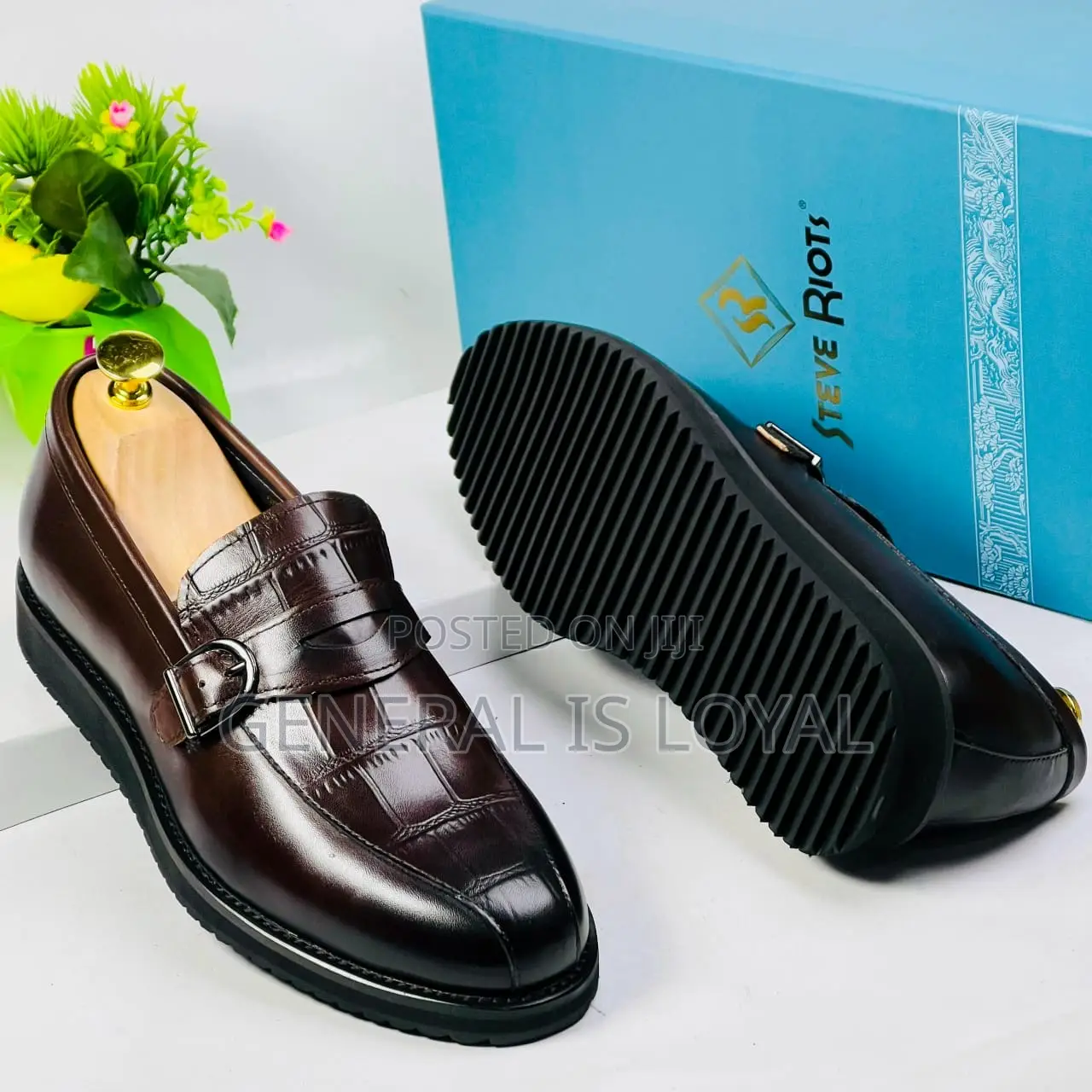 Steve Riots Coffee Buckle Men Shoe