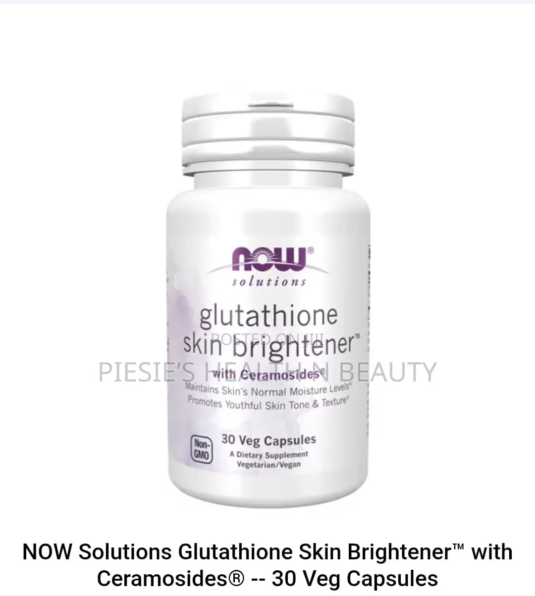 Now Foods Solutions, Glutathione Skin Brightener With Ceramosides 30s