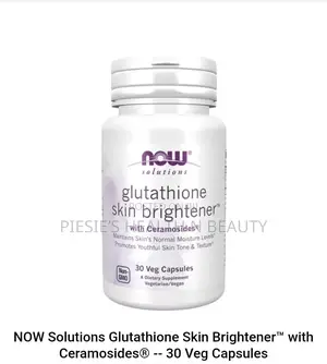 Now Foods Solutions, Glutathione Skin Brightener With Ceramosides 30s