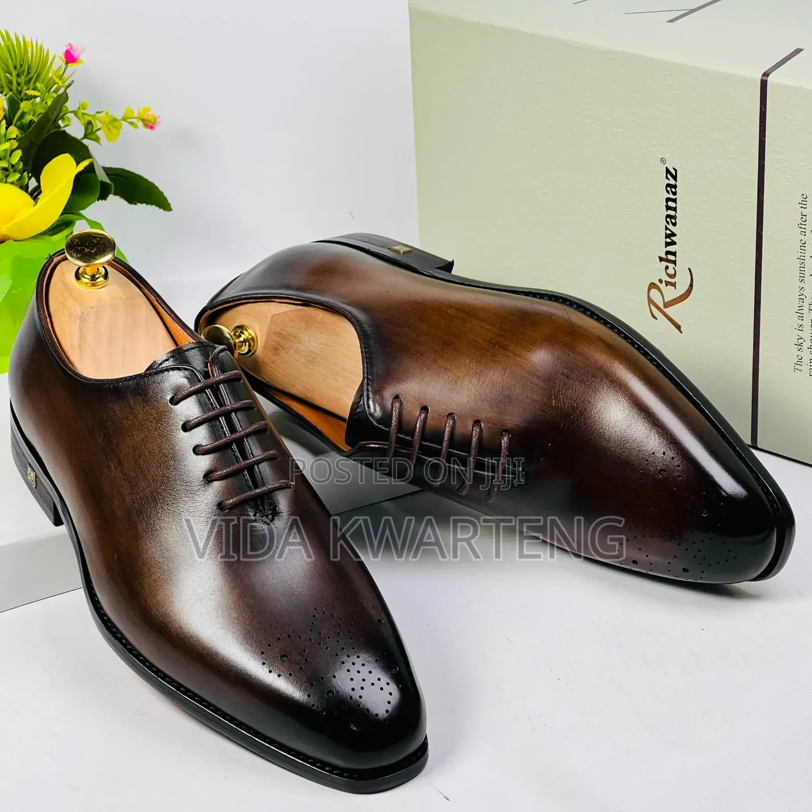 Hot Quality Coffee Brown Shoes From Richwanaz