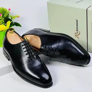 Executive Black Leather Shoes From Richwanaz