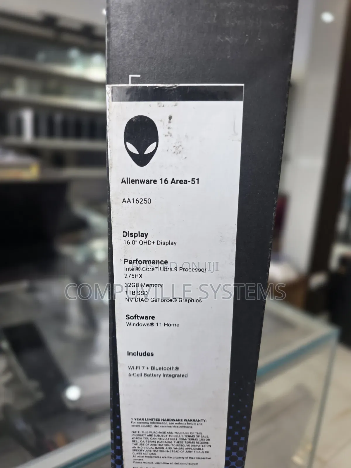 New Laptop Dell Alienware Area-51 32GB Intel Core Ultra 9 SSD 1T