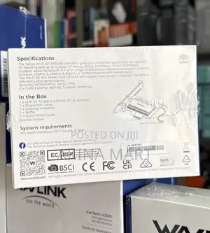 Wav-Link Wifi 6e Tri-Band Ax5400 Pci-E Adapter