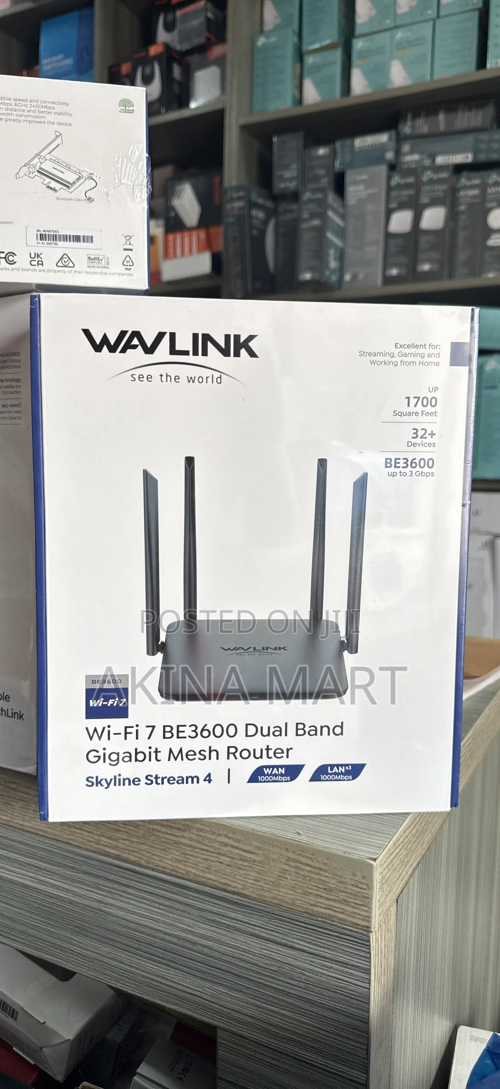 Wav-Link Be3600 Dual Band Gigabitmesh Router Skyline Stream 4