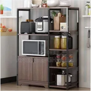 Kitchen Organizer Rack Storage - Black/Brown
