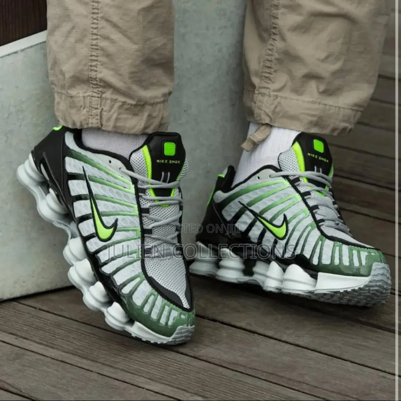 Nike Air Shox Tl Lemon Green and Grey