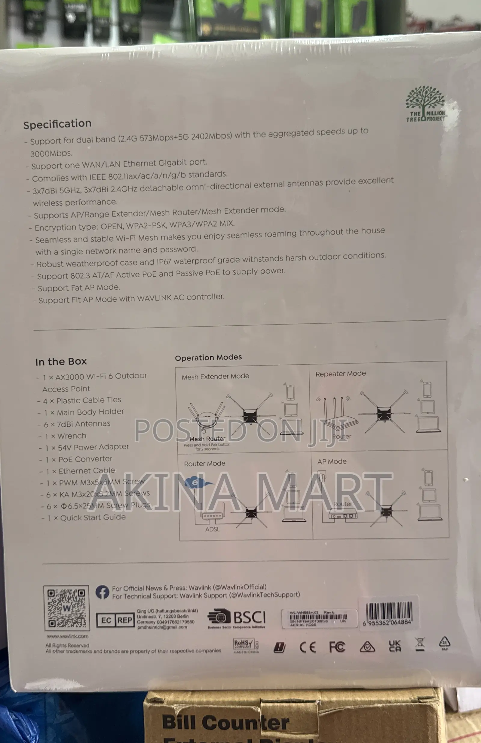 Wav-Link Ax3000 Wi-Fi 6 Outdoor Access Point