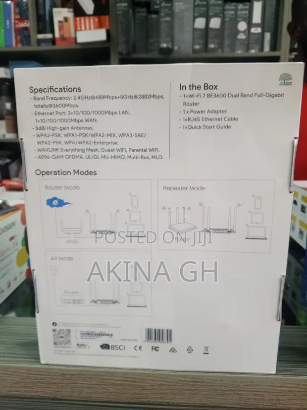 Walink Wi-Fi 7 Be3600 Dual Brand Gigabit Mesh Router 2