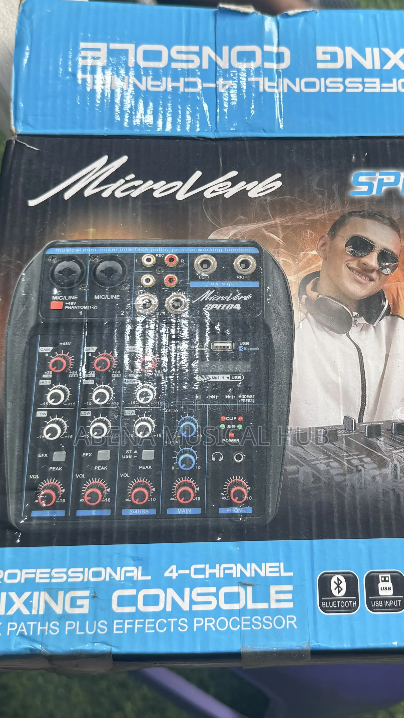 Professional 4- Channel Mixer Console