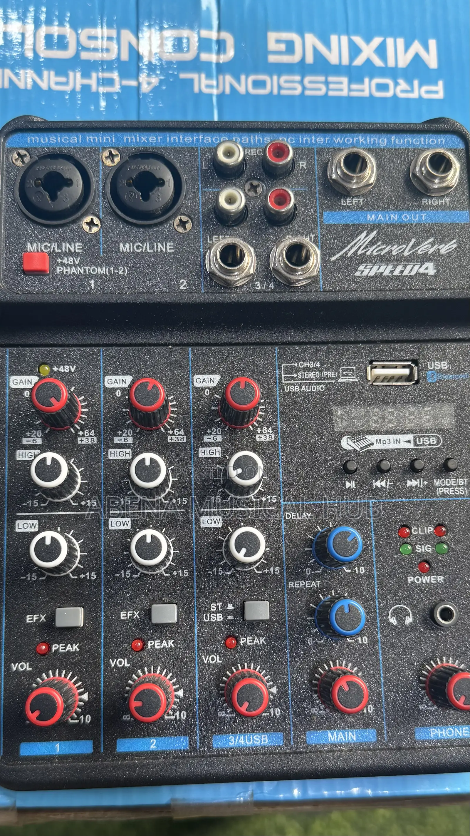 Professional 4- Channel Mixer Console