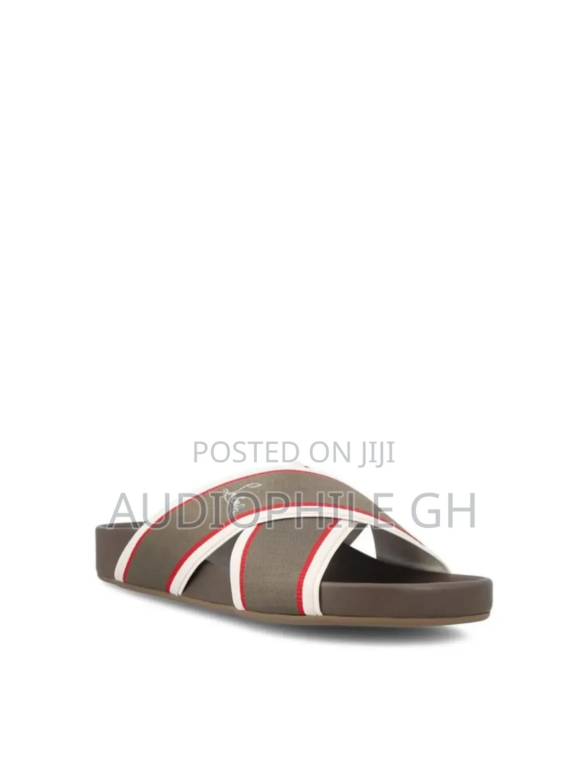 Christian Louboutin Hot Cross Bizz Slide Sandal in Sierra