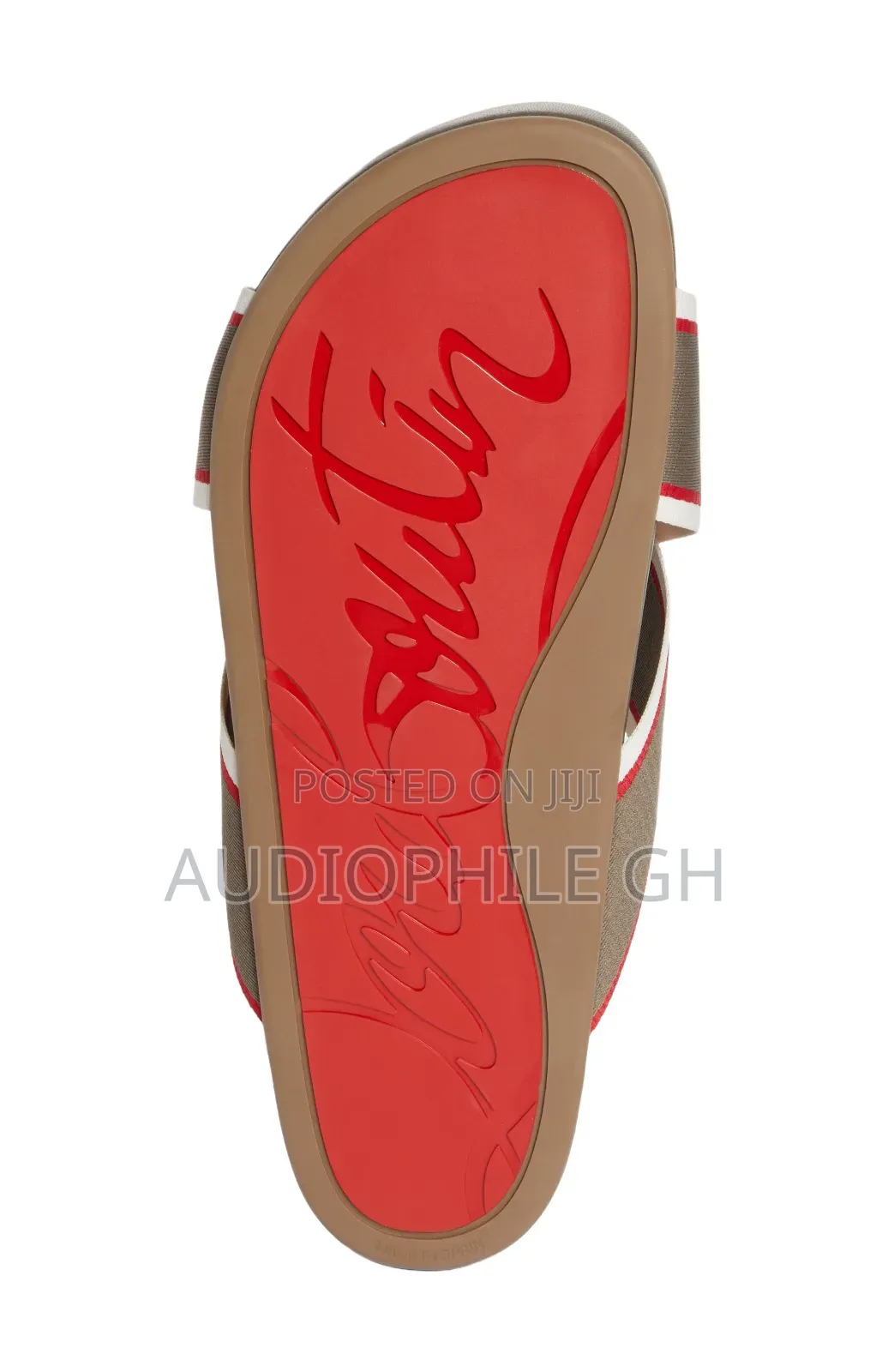 Christian Louboutin Hot Cross Bizz Slide Sandal in Sierra