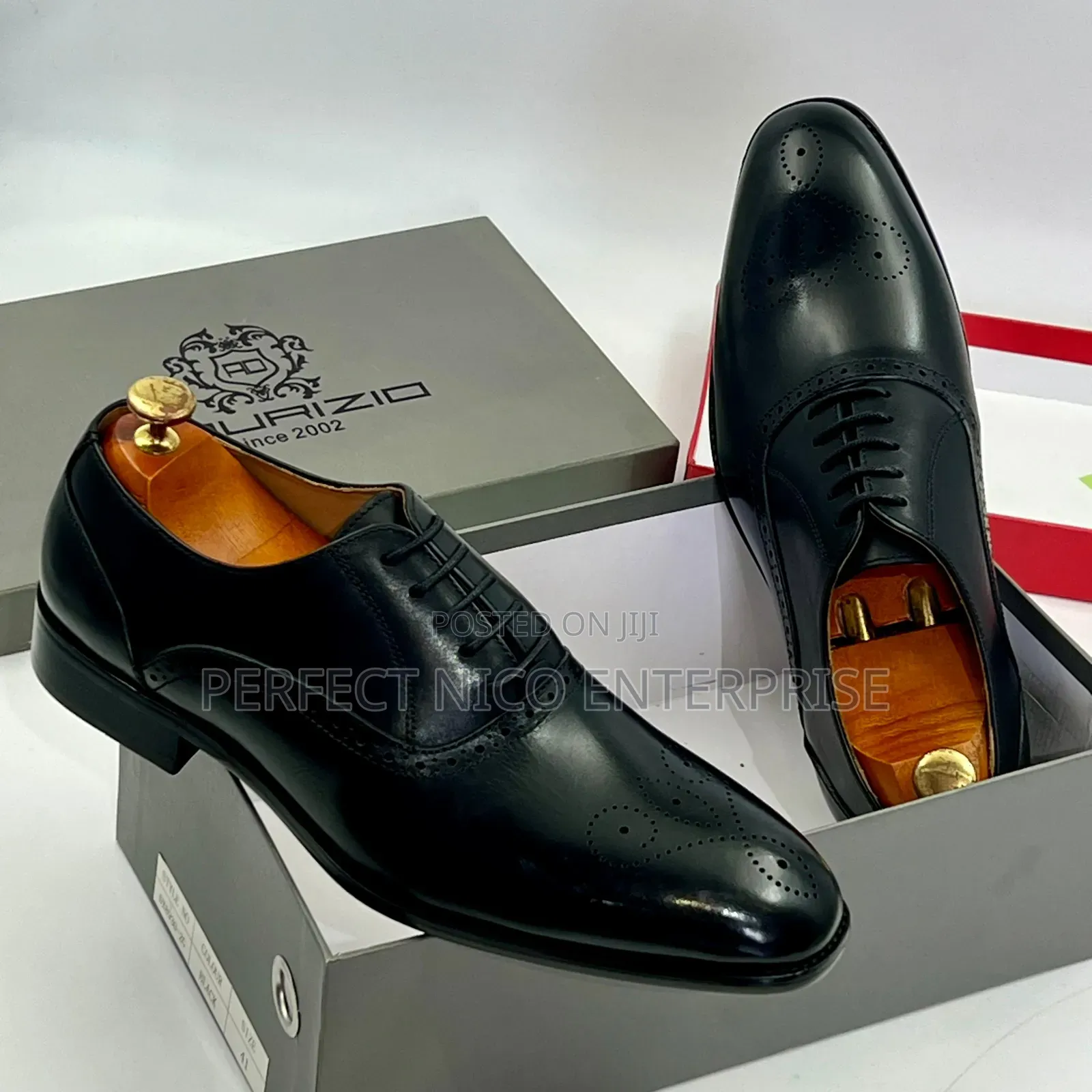 Elegant Black Leather Dress Shoes"