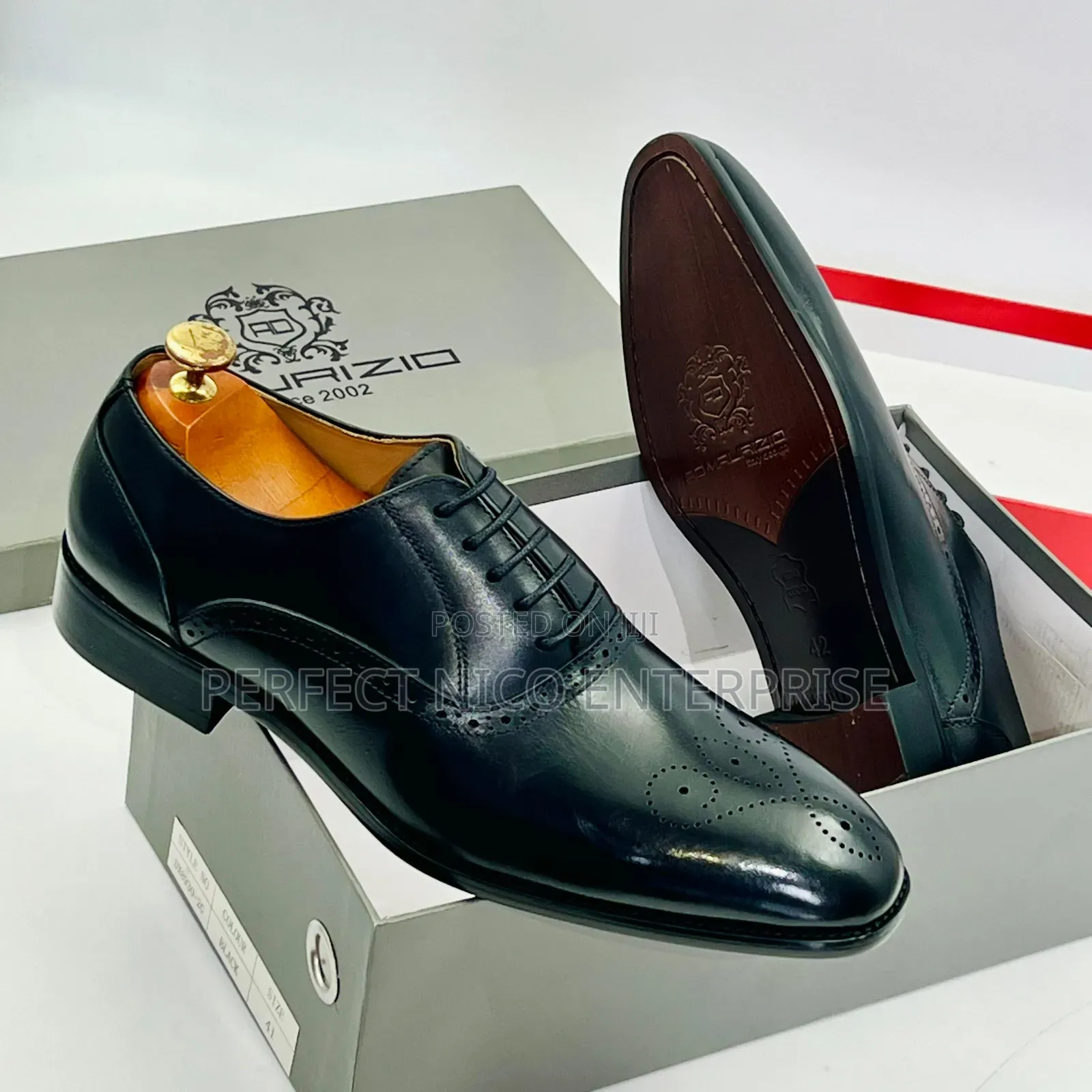 Elegant Black Leather Dress Shoes"