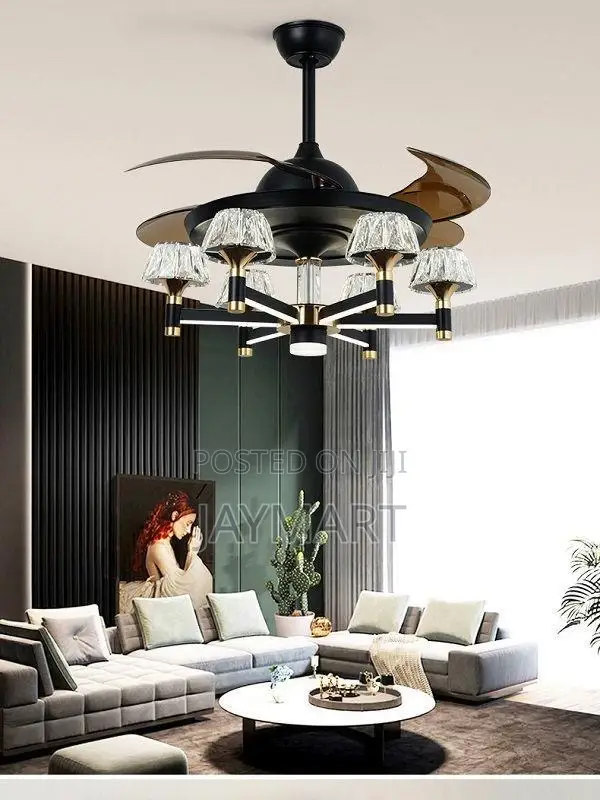 Luxury Chrystal Fan Light