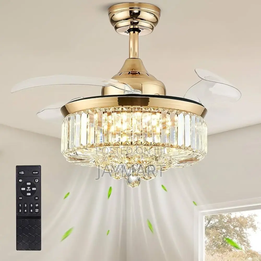 Luxury Chrystal Fan Light