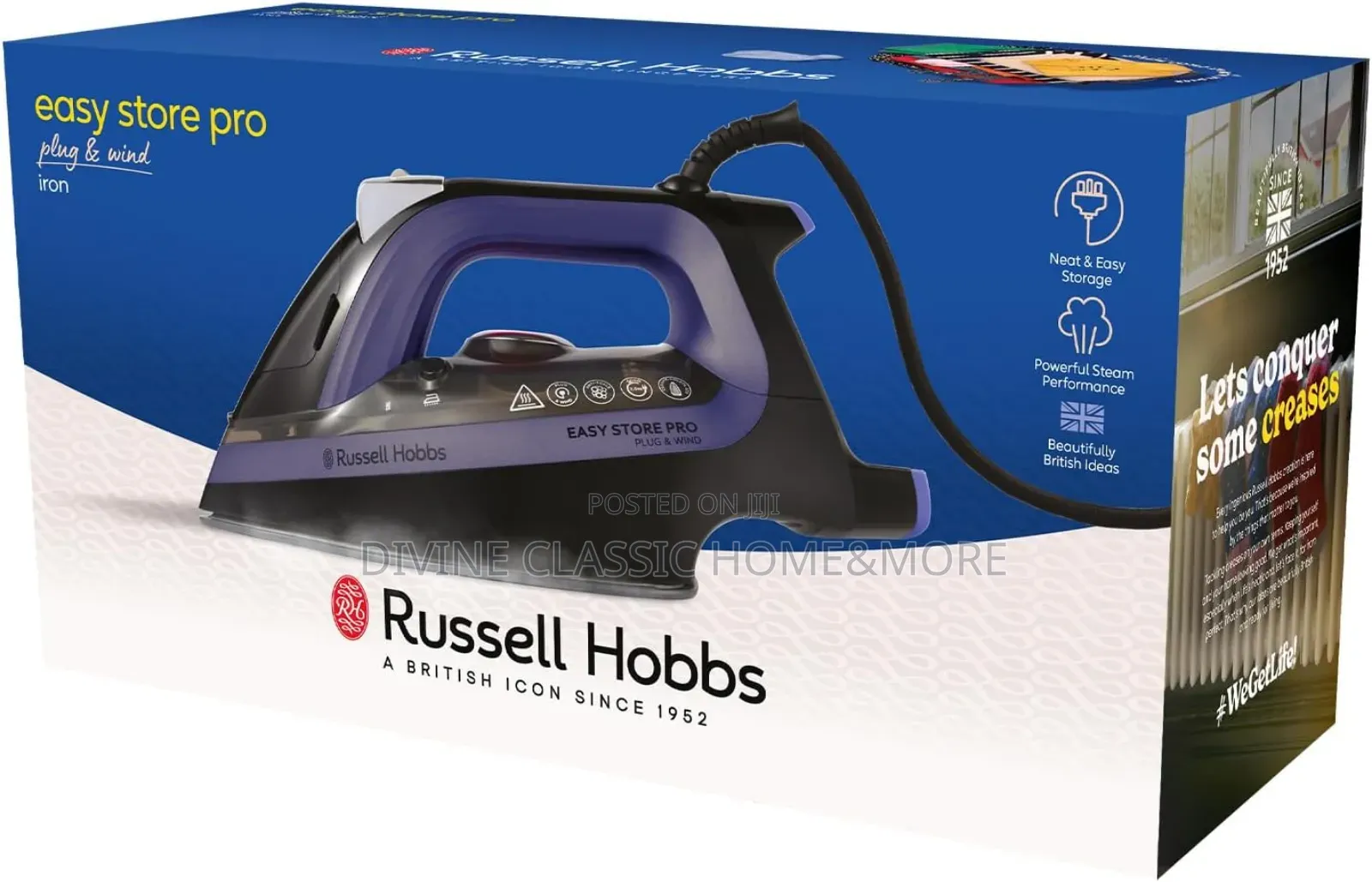 Russell Hobbs Easy Store Pro Plug Wind Steam Iron
