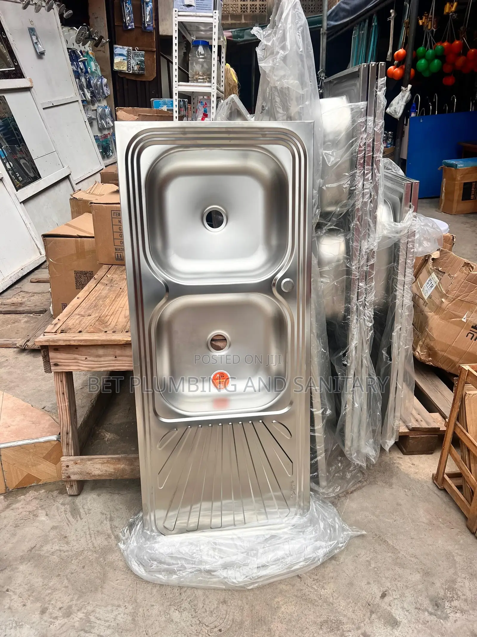 Two Bowl Cabinet Sink With One Arm(Kitchen Sink)