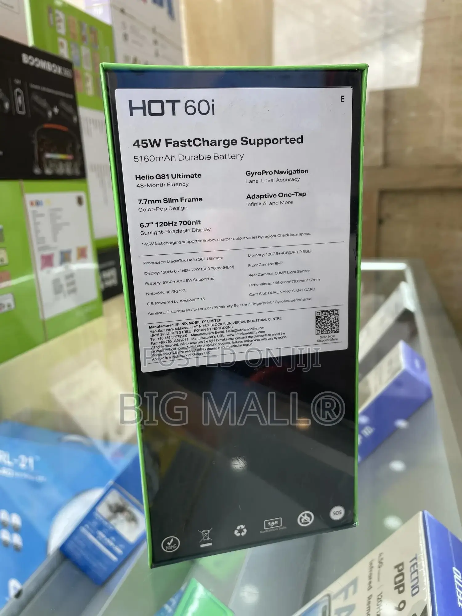 New Infinix Hot 60i 128 GB Black