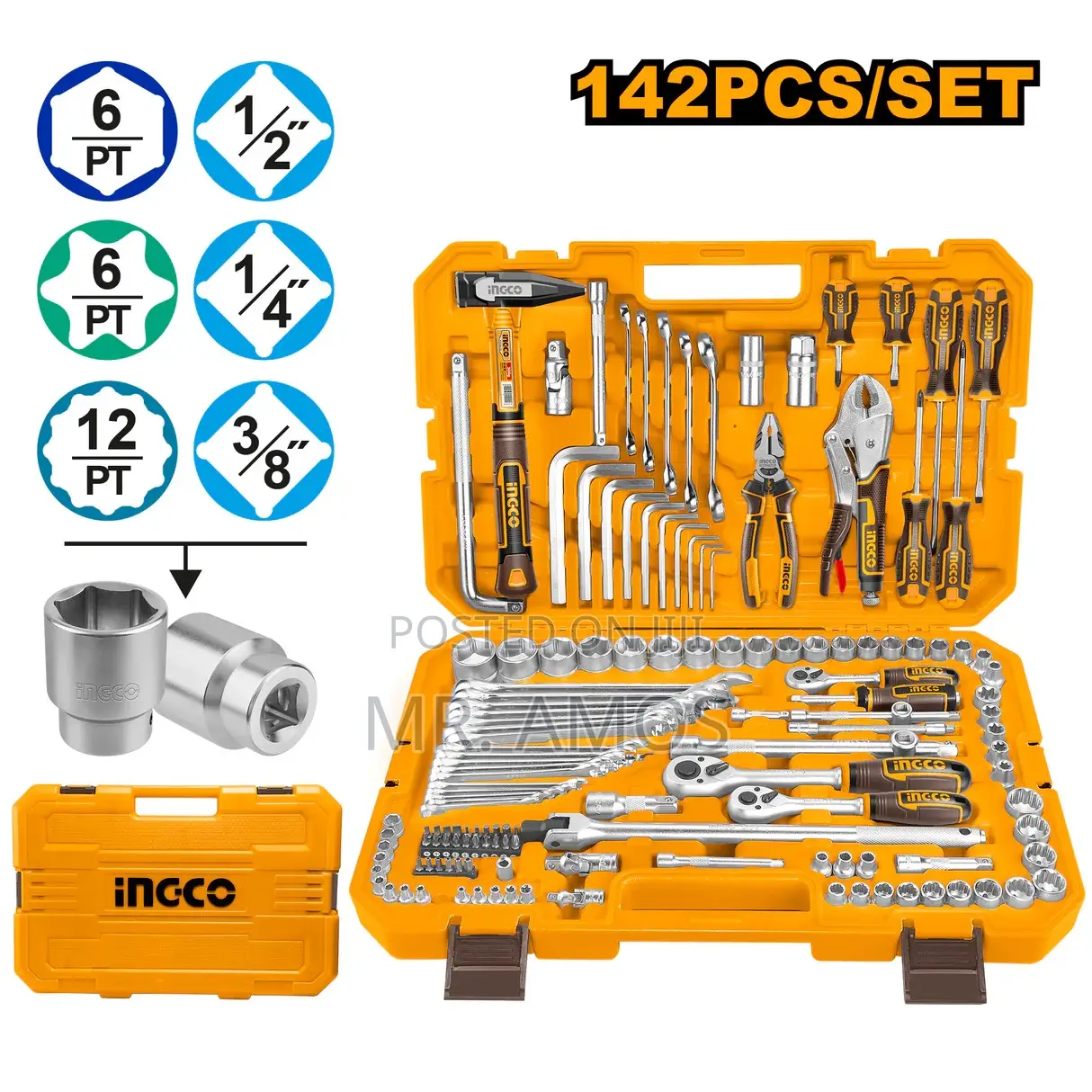 142 Pieces Robust Combination Tools Set - Hkthp21421