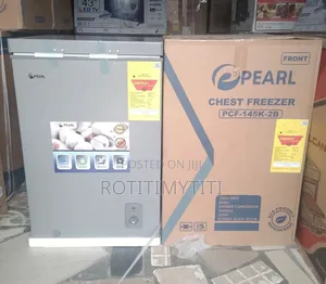 Basket, Light and Sliding Glass Door Pearl Chest Freezer 100 Liters