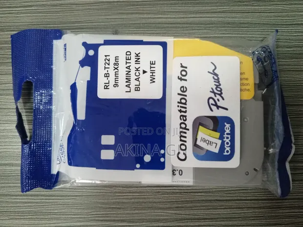 Brother P-Touch 9mm Label Tape Cassette 9mmx8m Tze-221 2