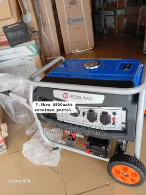 No Break Just Back Up Ecoolmax Pertol Generator 7kva 8000wats