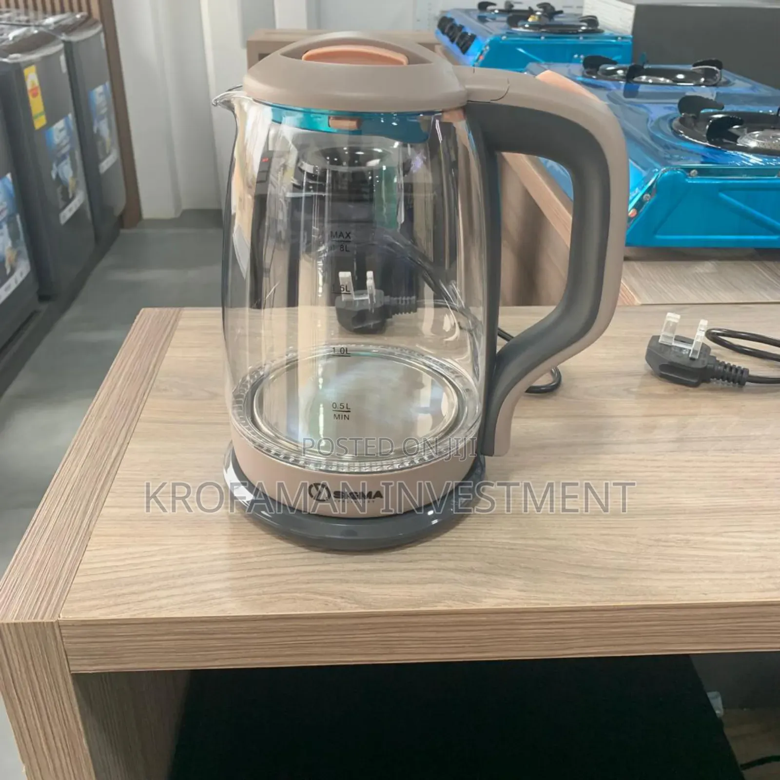 Sigma Kettle 1.8litres Glass Skt1801a