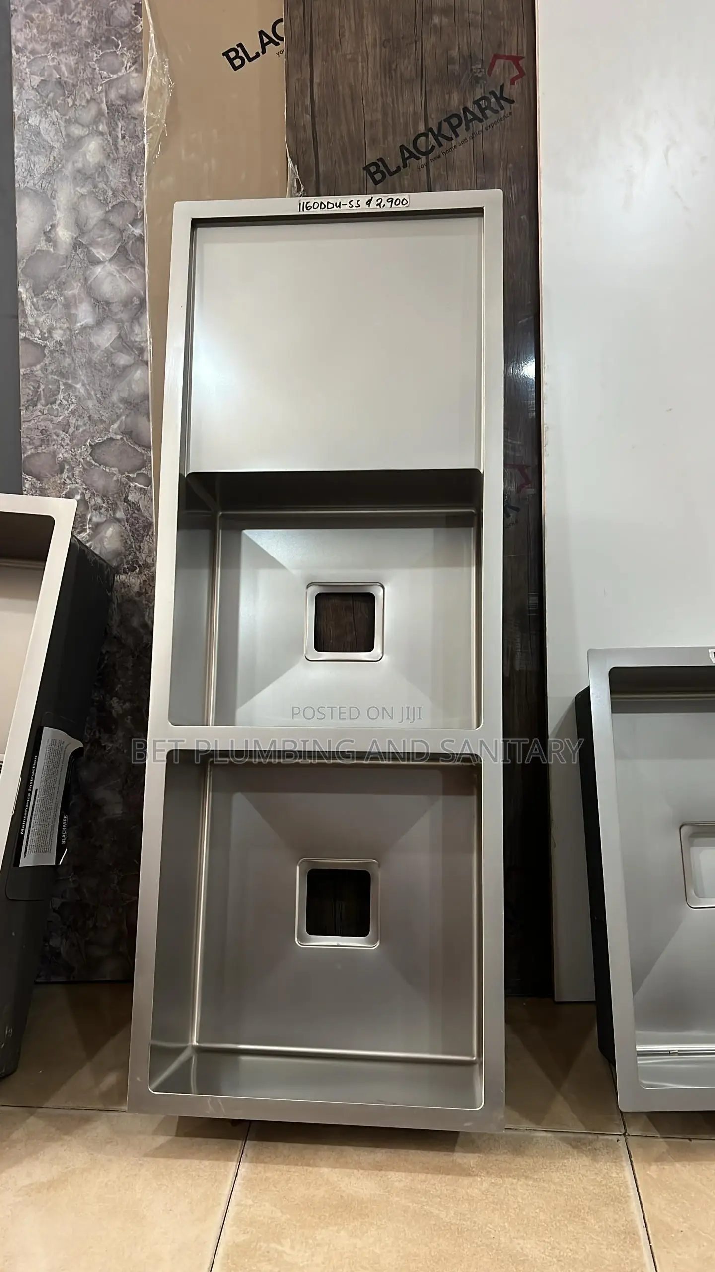 Double Bowl Cabinet Sink(Two Bowl) With Tap and One Arm(Complete)