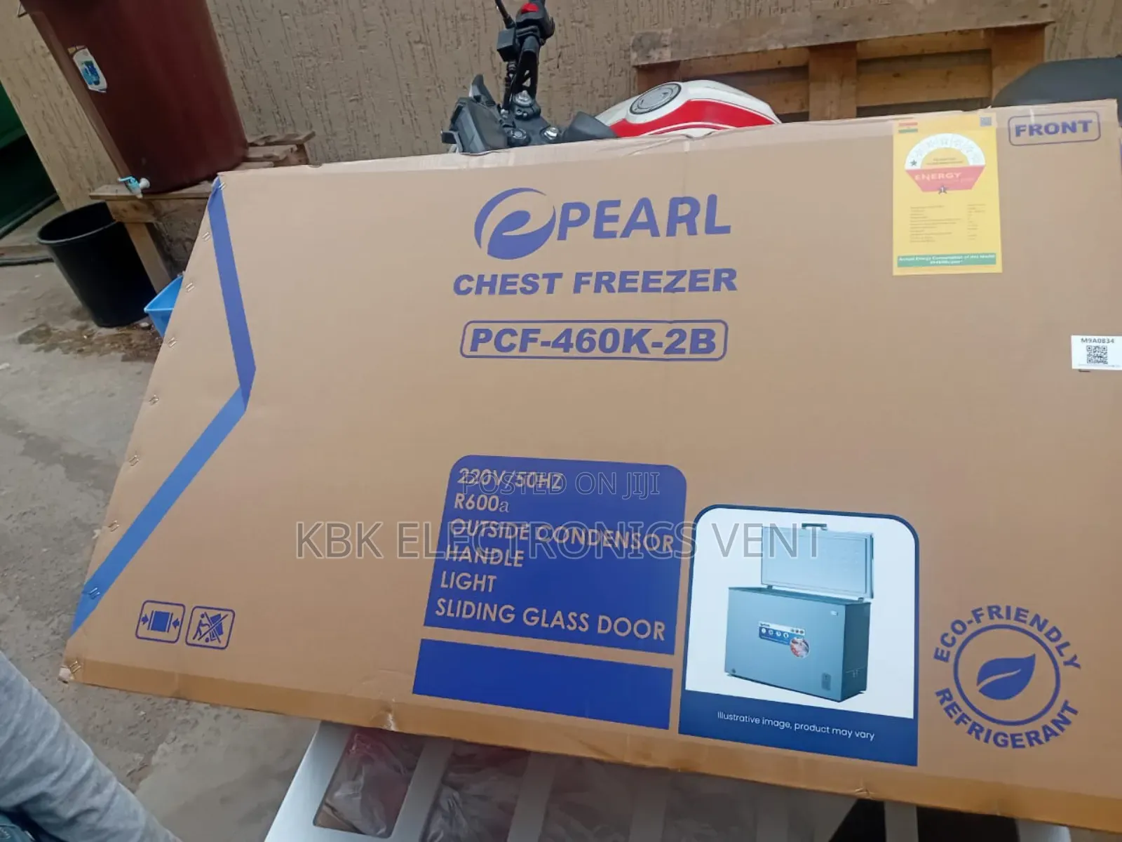 Pearl 350liter Double Door Chest Freezer+ Glass Cover