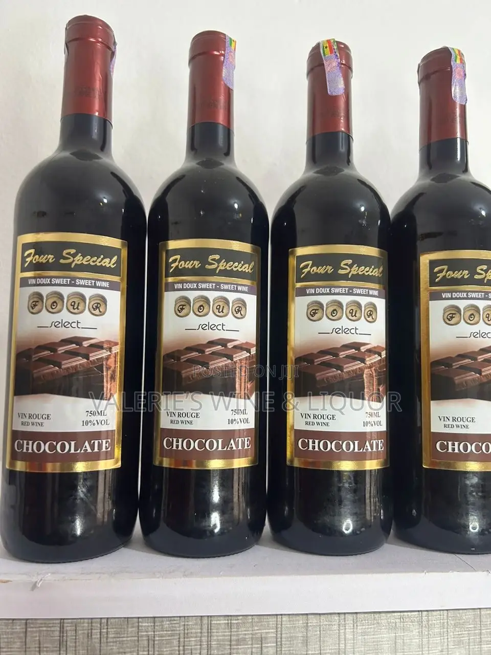 Four Special Sweet Red Chocolate Wine - 10% Alc (Spain)