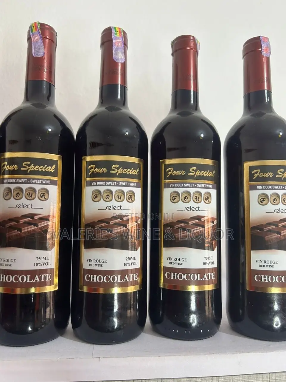 Four Special Sweet Red Chocolate Wine - 10% Alc (Spain)