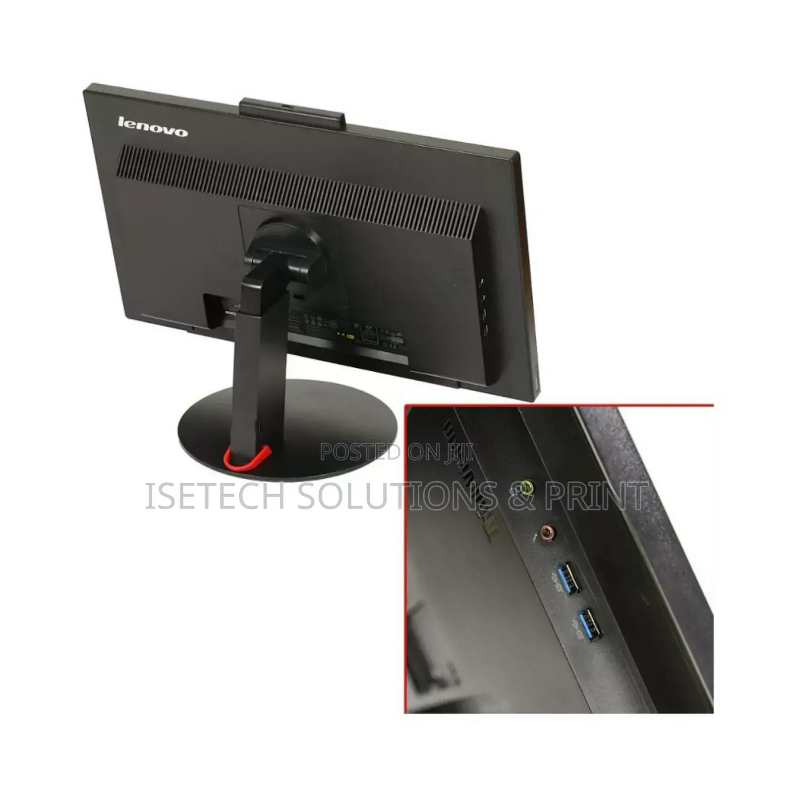 Lenovo 22inch FHD Vga, Hdmi Dp. Built-in Webcam, Speaker Microphone