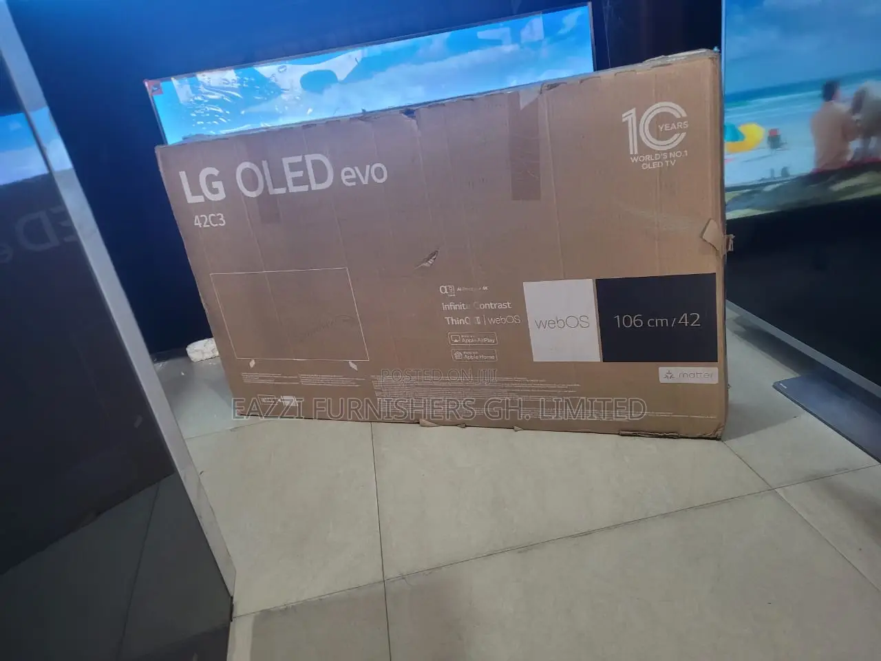 Oled42c34la Vivid Perfect Black Lg Oled 42 Inche Smart 120 Hz Uk Tv