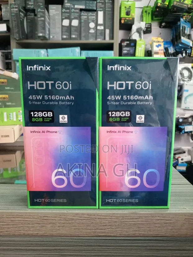 New Infinix Hot 60i 128 GB Silver
