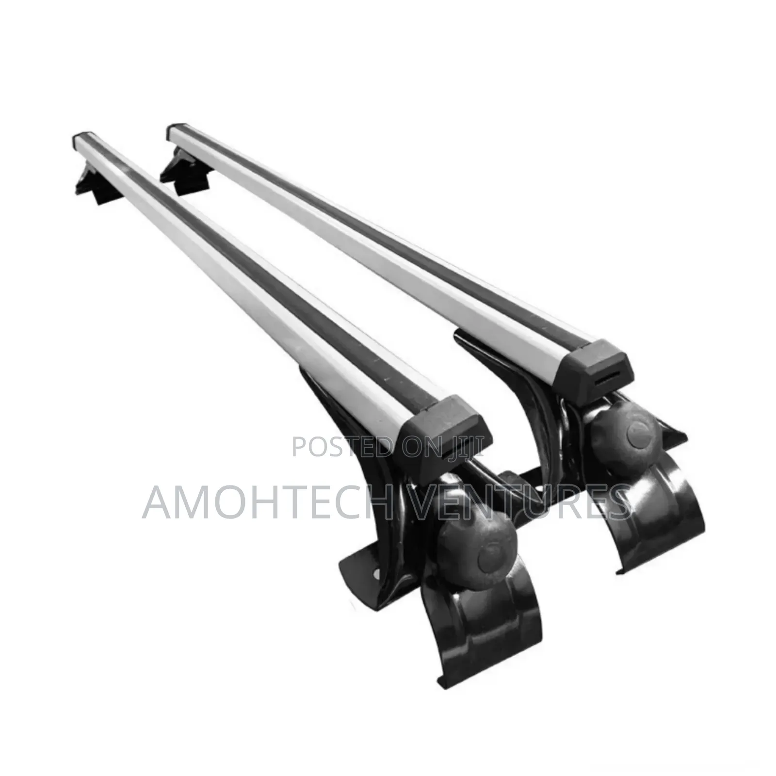 Roof Rack Rail Black Silver Crossbars