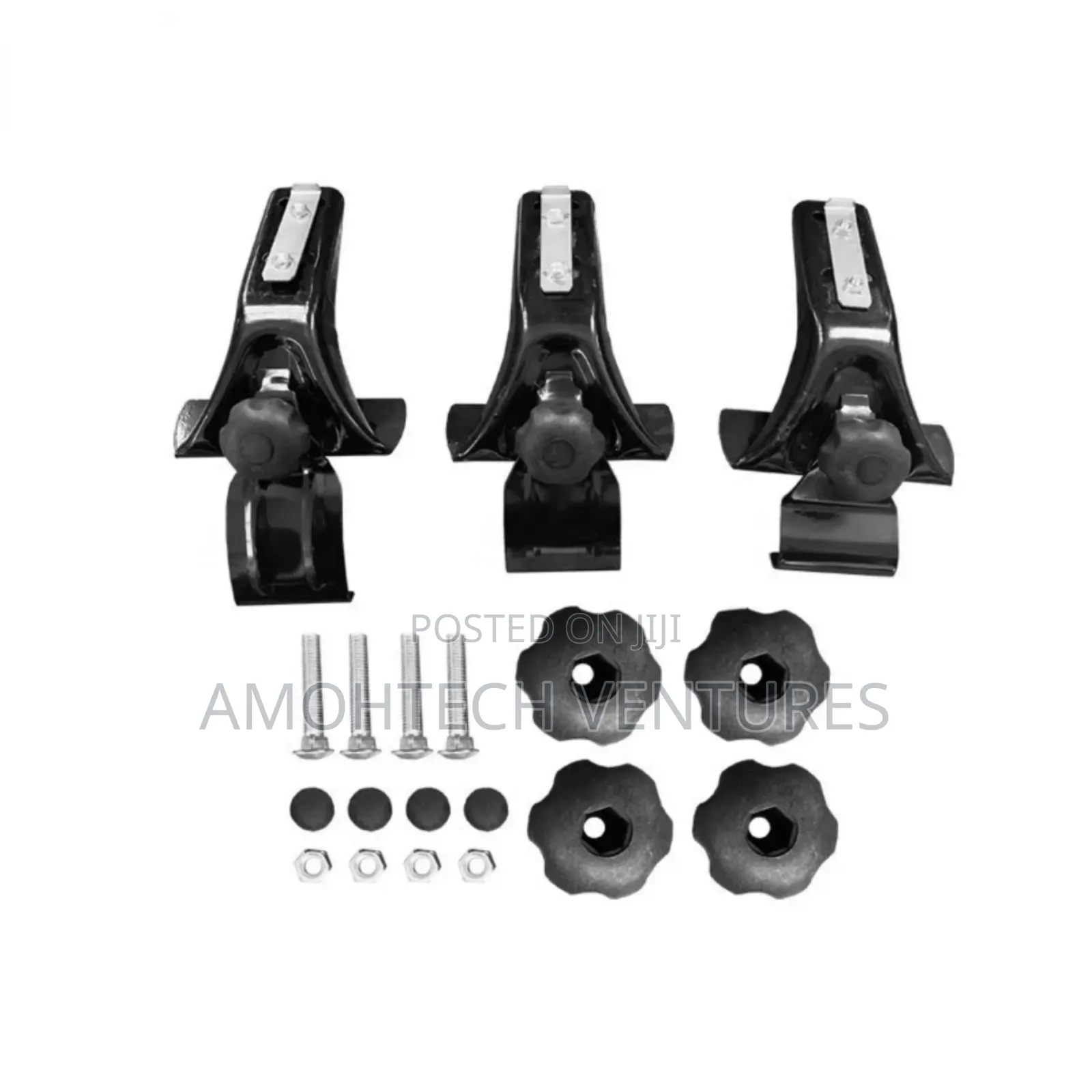 Roof Rack Rail Black Silver Crossbars