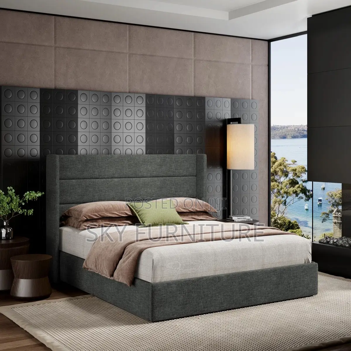 Wingback Double Bed Frame