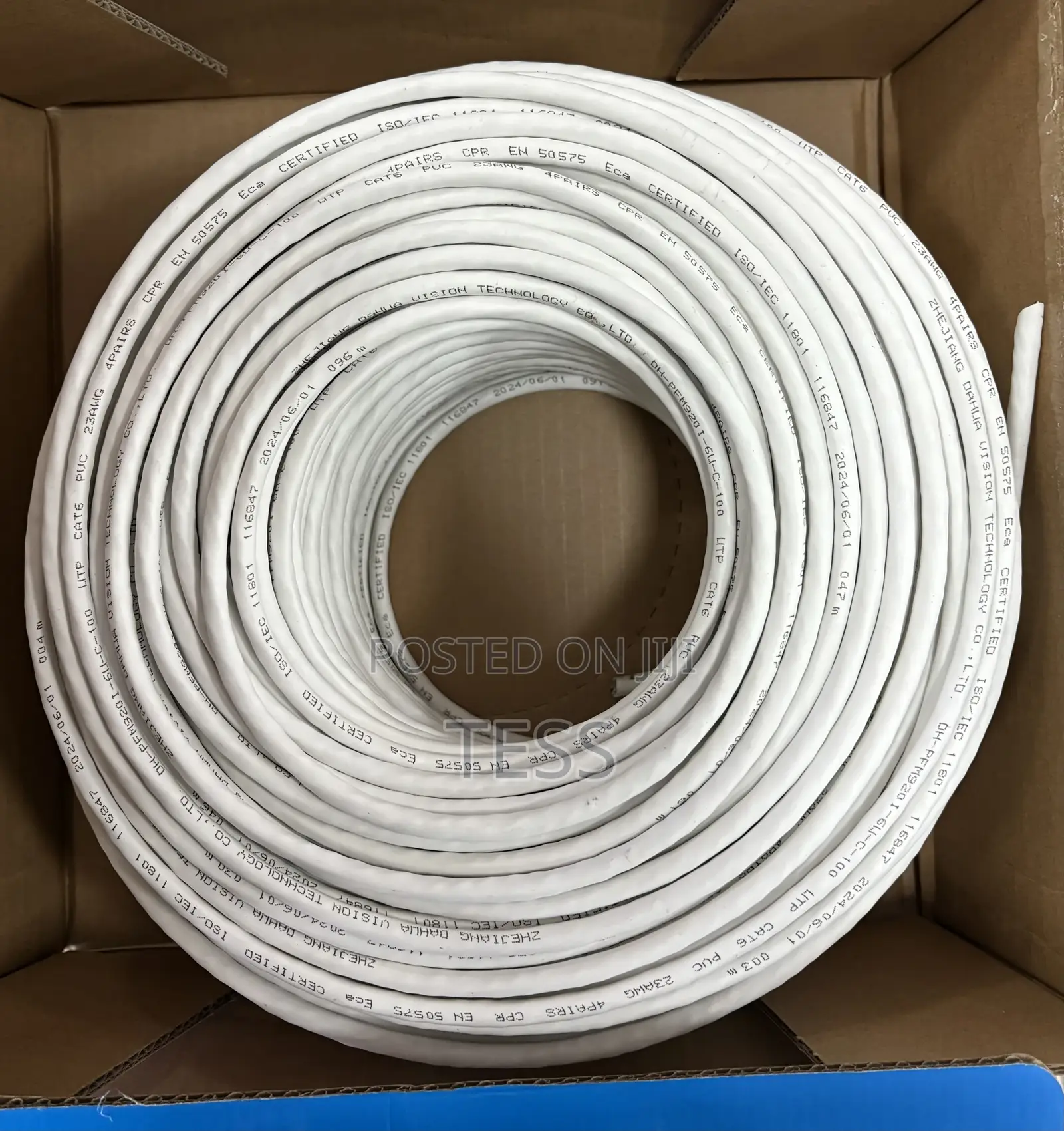 Dahua Cat6 Network Cable 100m Pure Copper Utp Dh-Ffim920i-6u-C-100