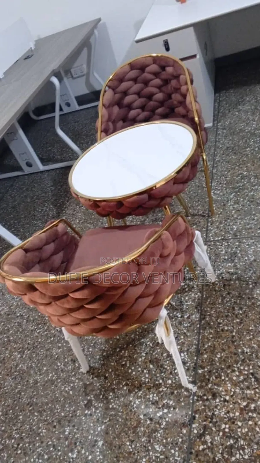 Brown Royal Table and Chairs