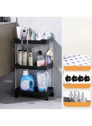 3-Layer Living Room Bathroom Home Mobile Trolley. Tvx25747
