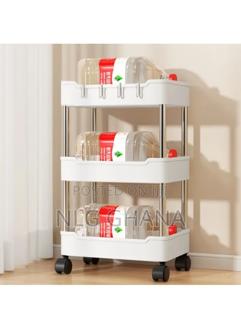 3-Layer Living Room Bathroom Home Mobile Trolley. Tvx25747