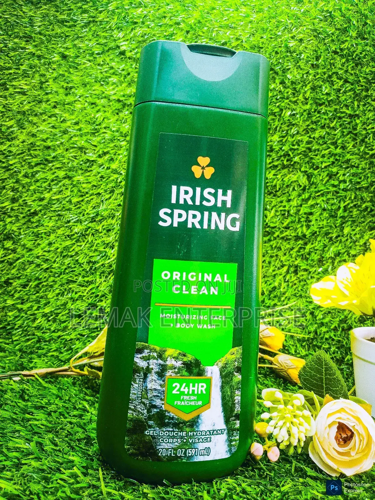Irish Spring Original Clean Moisturizing Face +Body Wash (591) Ml