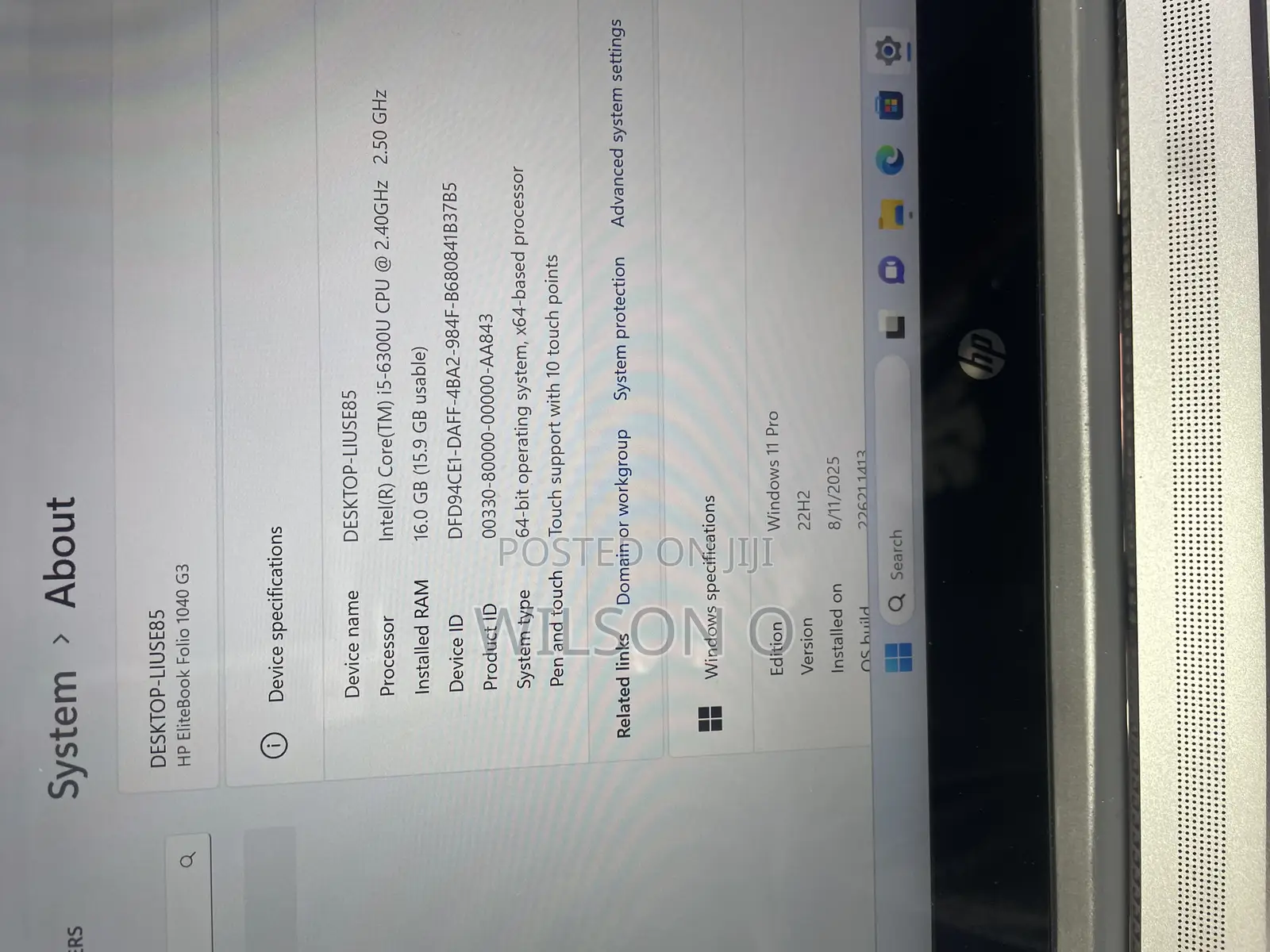 Laptop HP EliteBook 1040 G3 16GB Intel Core i5 SSD 256GB