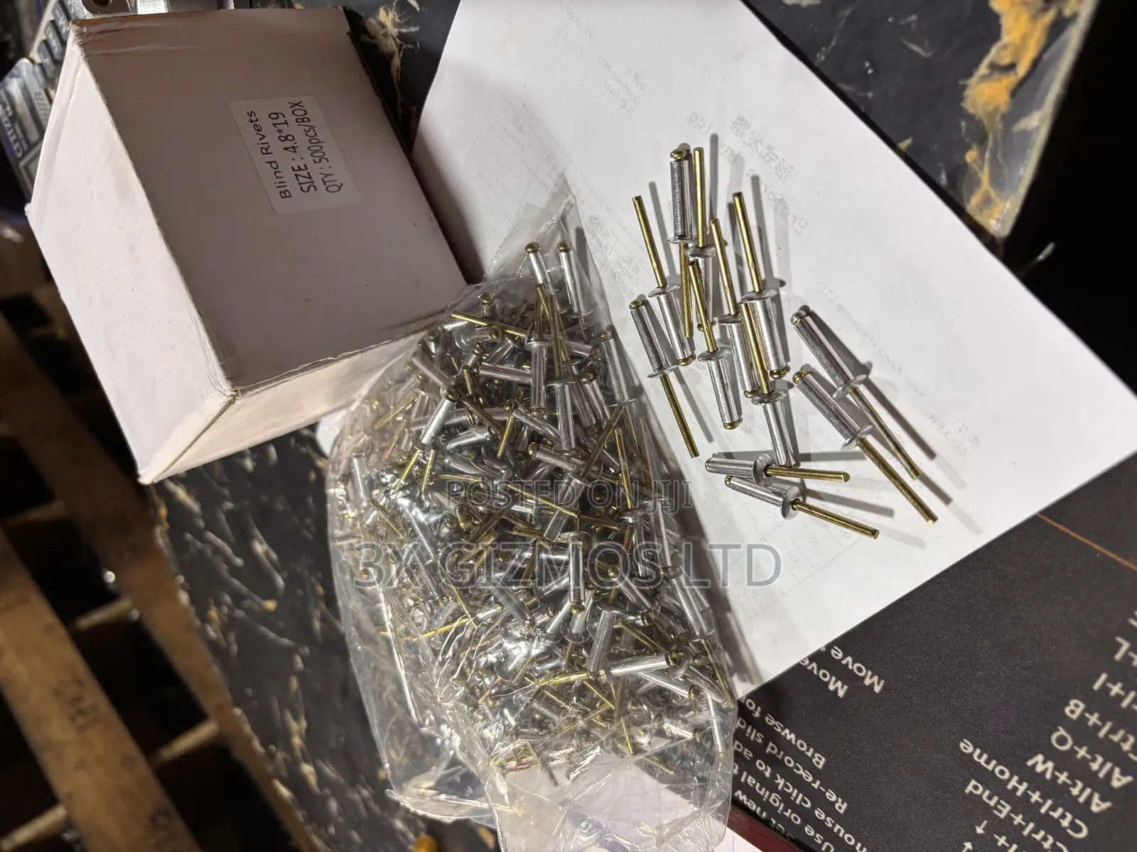 4.8x19 Rivet Pins (5 Long)