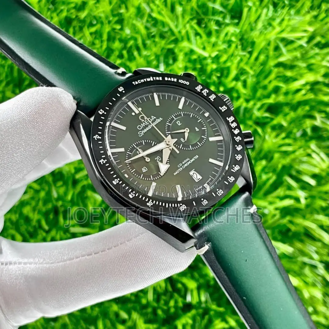 Co Axial Omega Watch ( Wine/Green Strap )