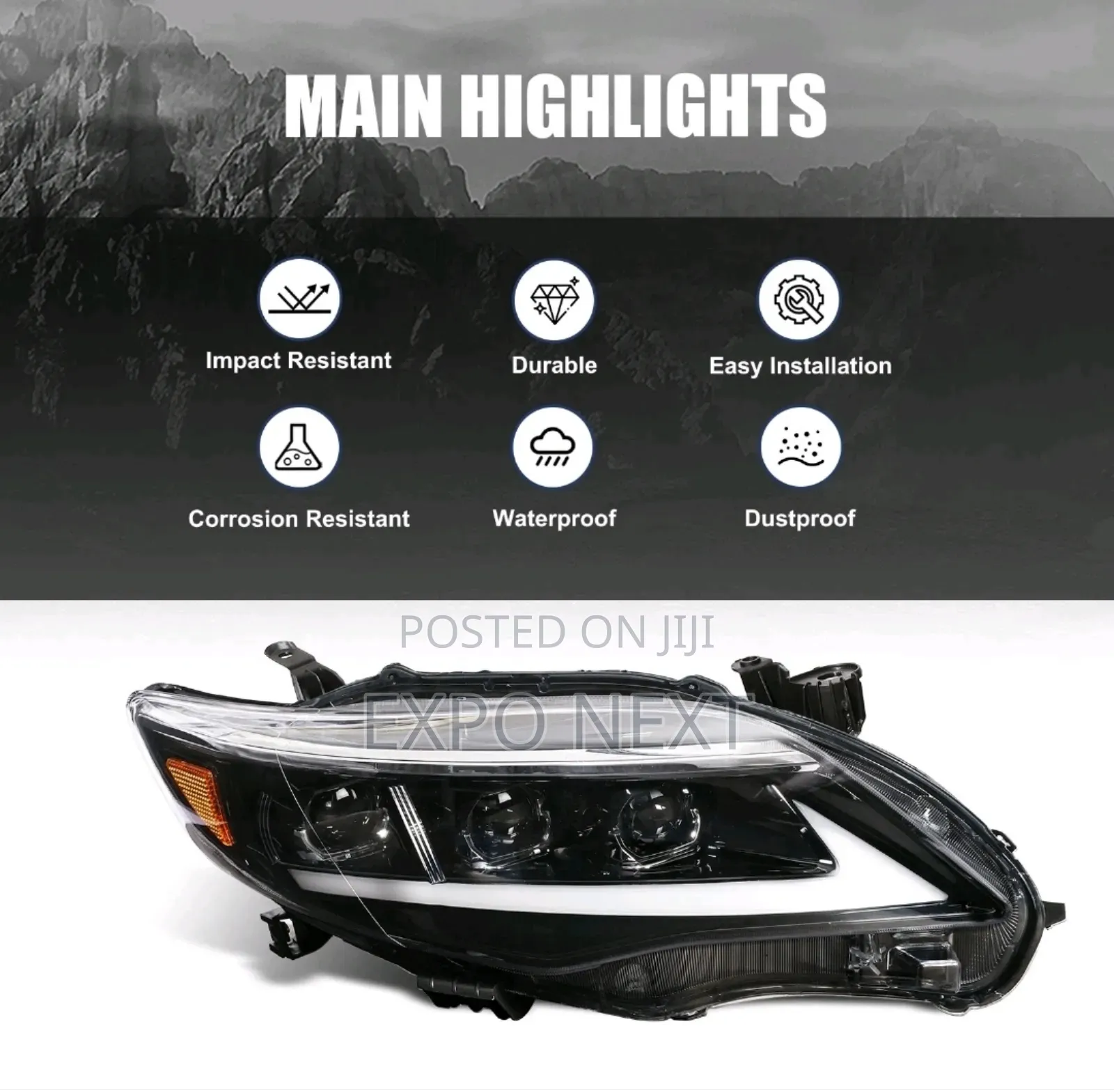 Pair Full Led Drl Headlights Fit For Toyota Corolla Assembly 2011-2013