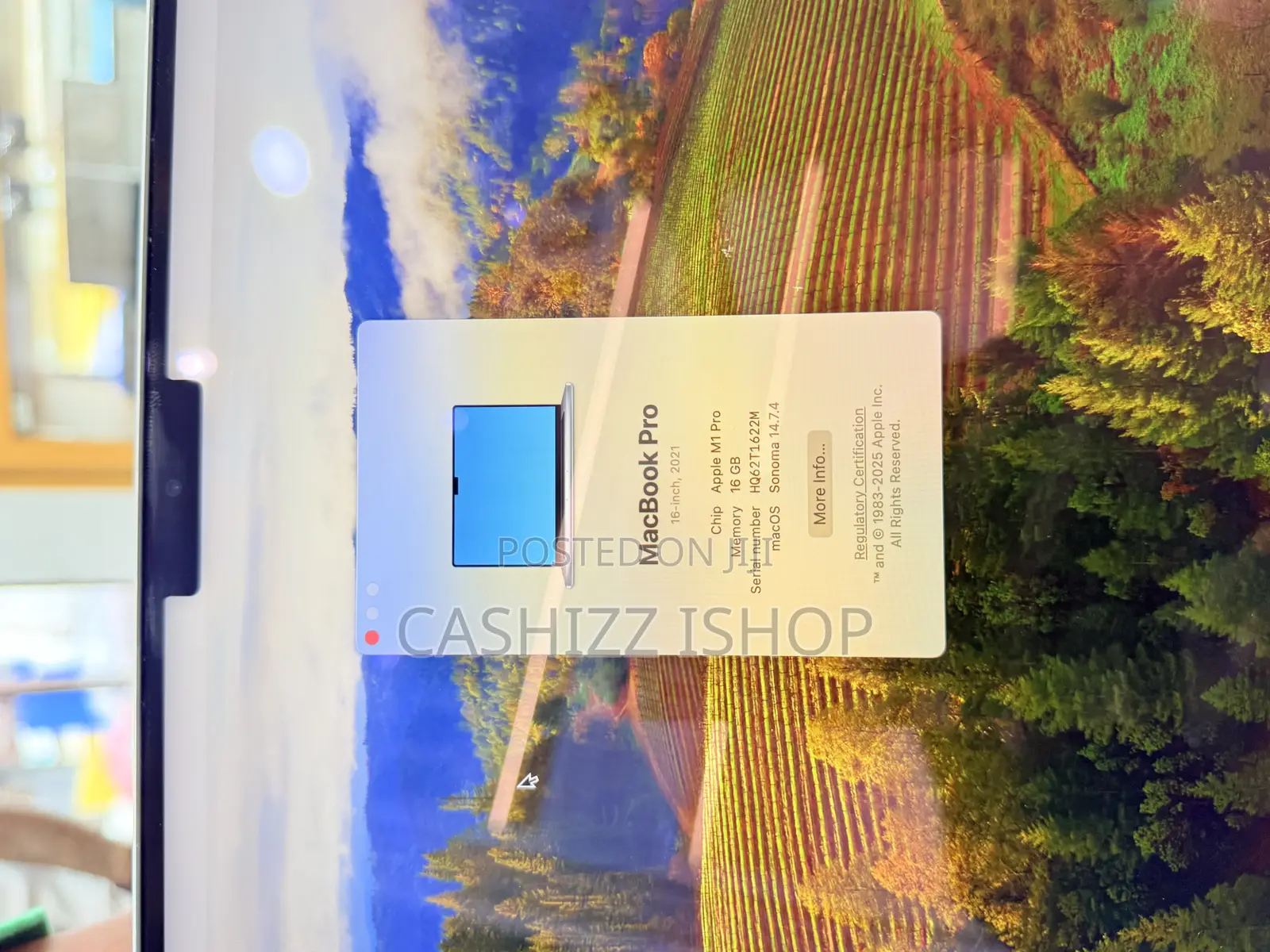 Laptop Apple MacBook Pro 2021 M1 16GB Apple M1 Pro SSD 512GB