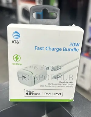 At T Fast Charge Mfi-certified 20w Usb-c Wall Charger